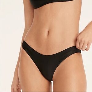 NWT J. Crew Navy Blue Curved Waist Cheeky Bikini Bottoms Minimalist Sz M